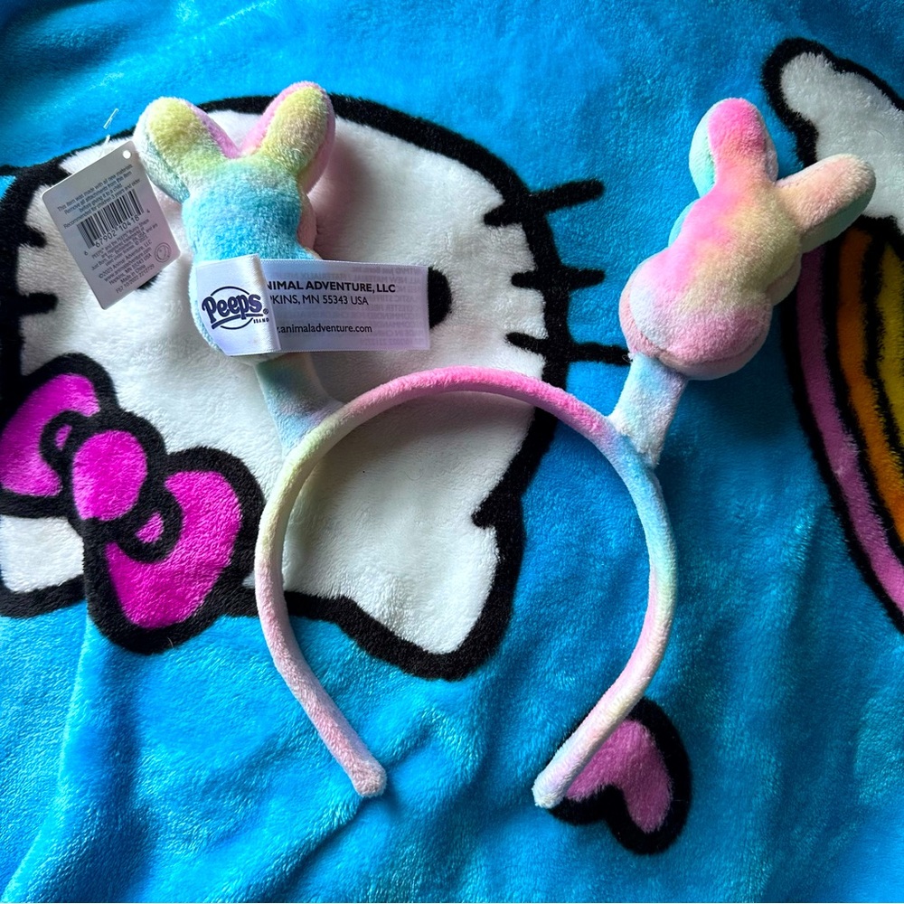 Peeps Bunny Rabbit Headband Easter Costume Collectible One Size Kids Adults - Picture 2 of 5